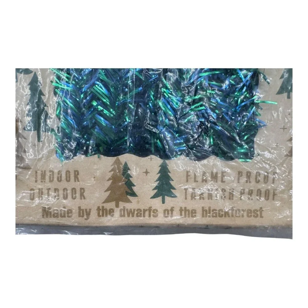 Vintage 21' Christmas Garland Tinsel Made By Dwarfs Of The Black Forest Germany